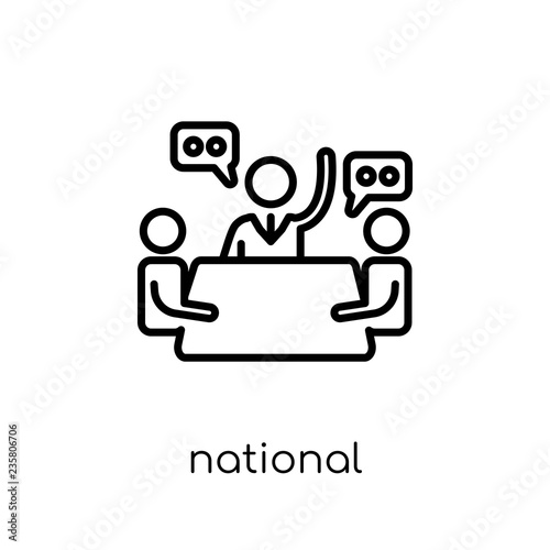 National Economic Council icon. Trendy modern flat linear vector National Economic Council icon on white background from thin line Business collection