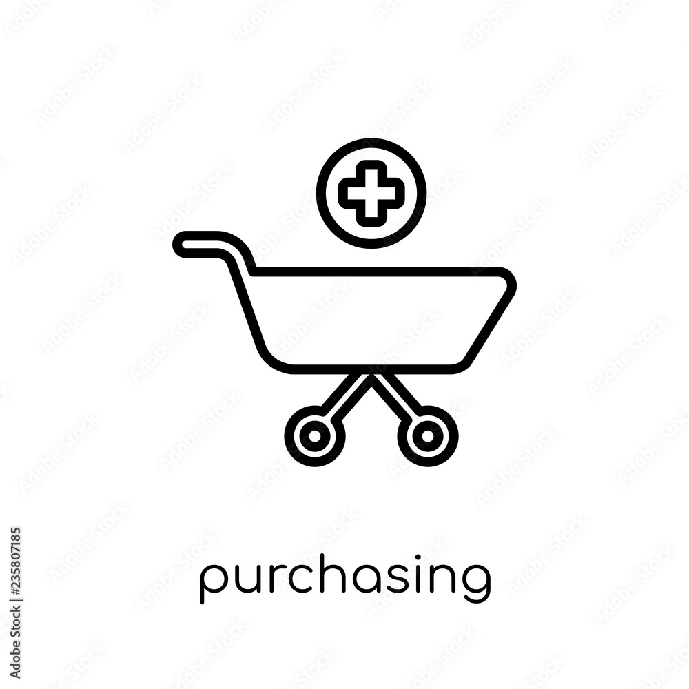 Purchasing power parity icon. Trendy modern flat linear vector Purchasing power parity icon on white background from thin line business collection