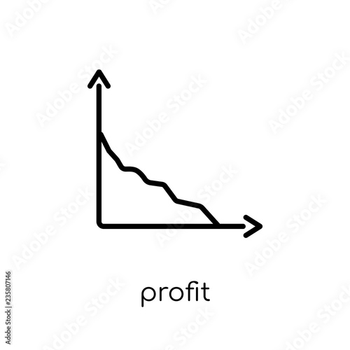 Profit Participating Deferred Shares icon. Trendy modern flat li