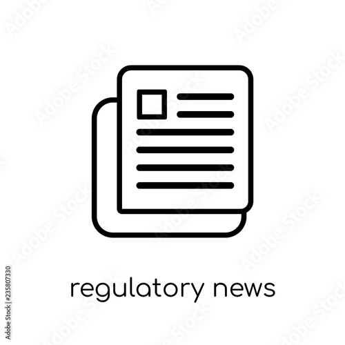 Regulatory News Service (RNS) icon. Trendy modern flat linear ve