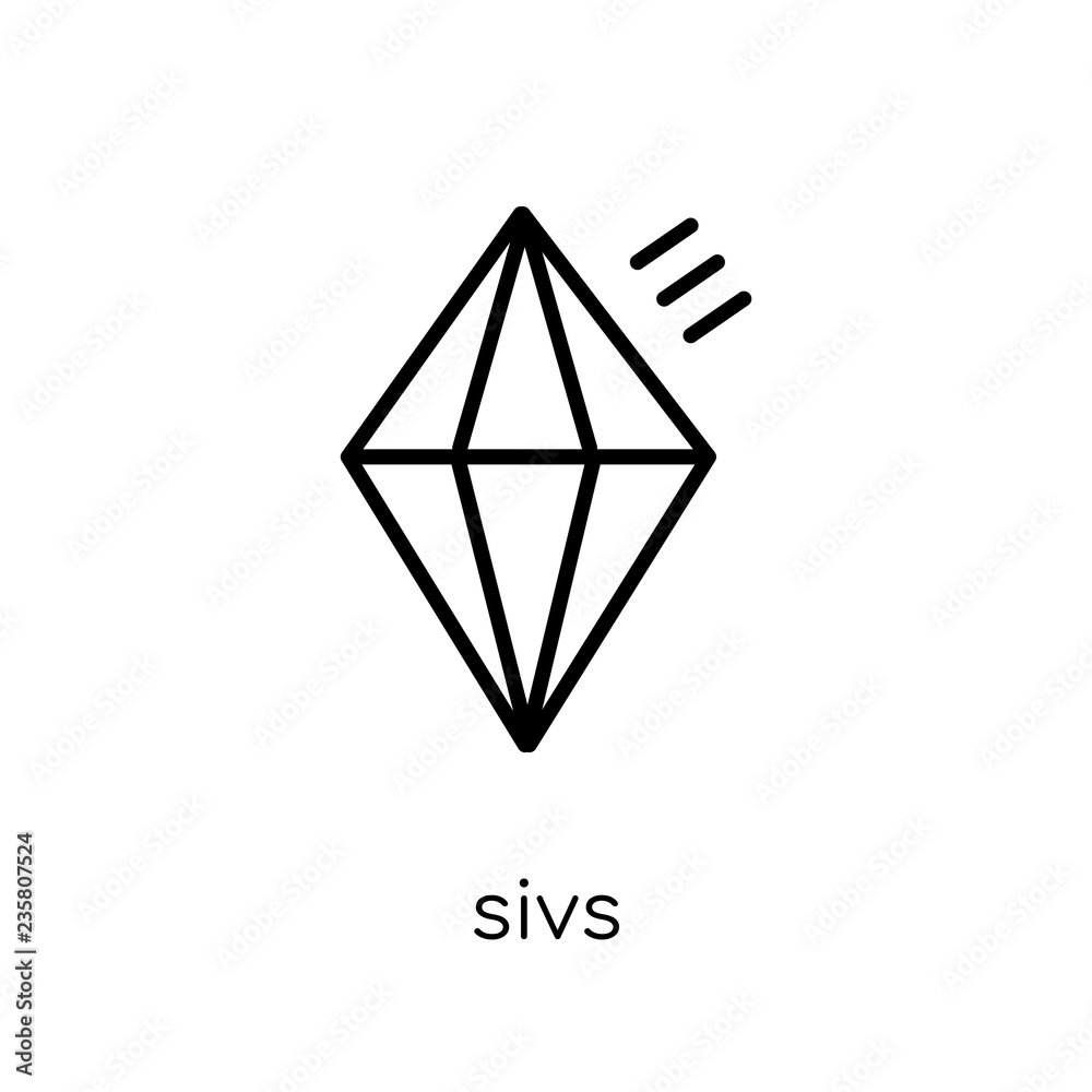 SIVs icon. Trendy modern flat linear vector SIVs icon on white background from thin line business collection SIVs icon. Trendy modern flat linear vector SIVs icon on white background from thin line business collection