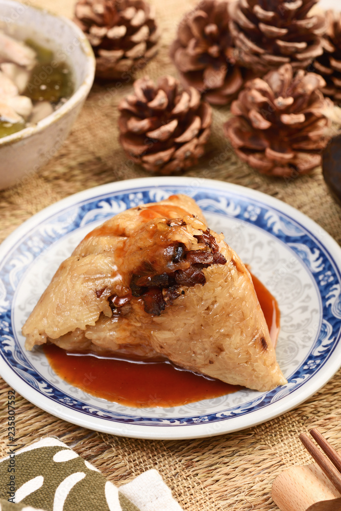 Chinese tradition food - steamed rice dumpling Chinese tradition food - steamed rice dumpling