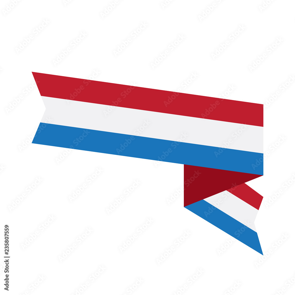 Fototapeta premium Isolated flag of Netherlands. Vector illustration design