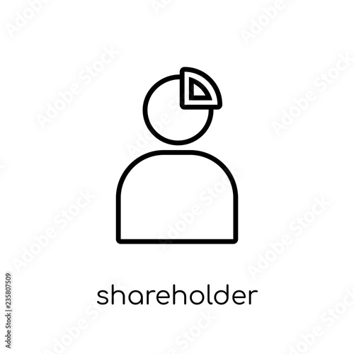 Shareholder icon. Trendy modern flat linear vector Shareholder icon on white background from thin line business collection