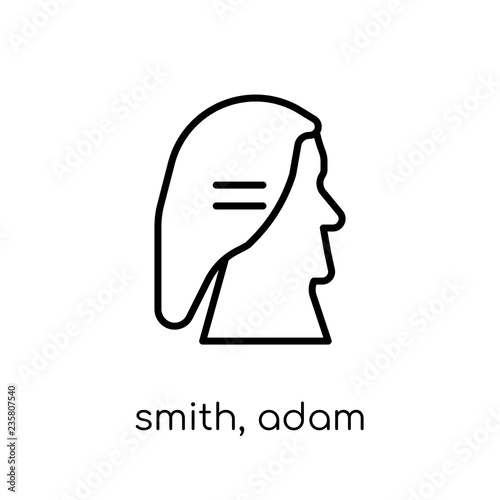 Smith, Adam icon. Trendy modern flat linear vector Smith, Adam icon on white background from thin line business collection