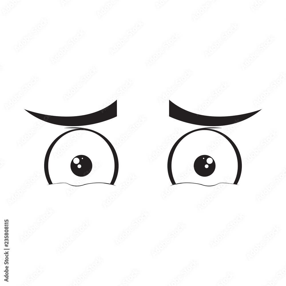 Obraz premium Isolated sad eyes cartoon. Vector illustration design