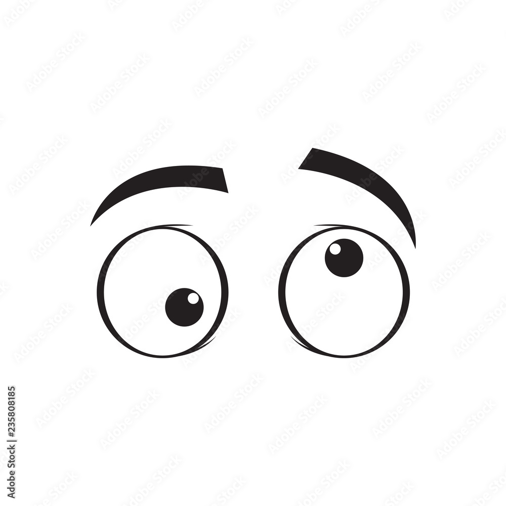 Isolated crazy eyes cartoon. Vector illustration design Isolated crazy eyes cartoon. Vector illustration design