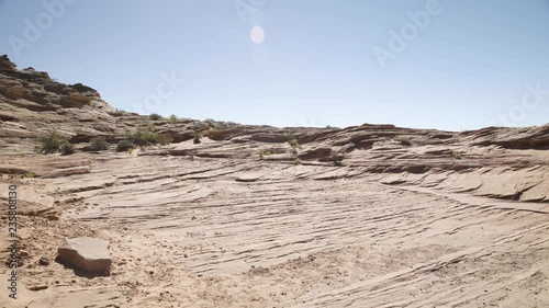 walking in a dry desert photo