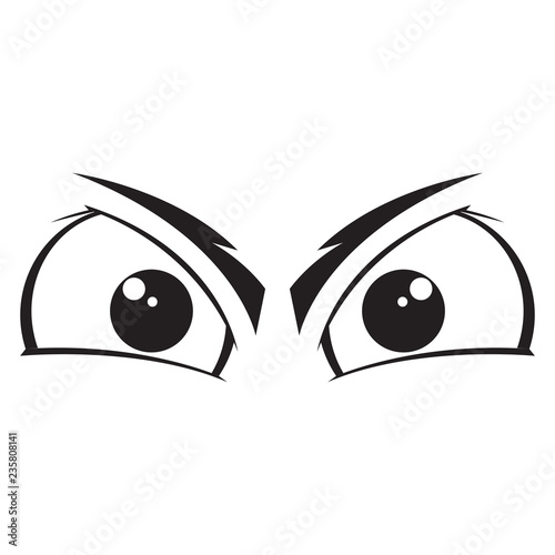 Isolated angry eyes cartoon. Vector illustration design