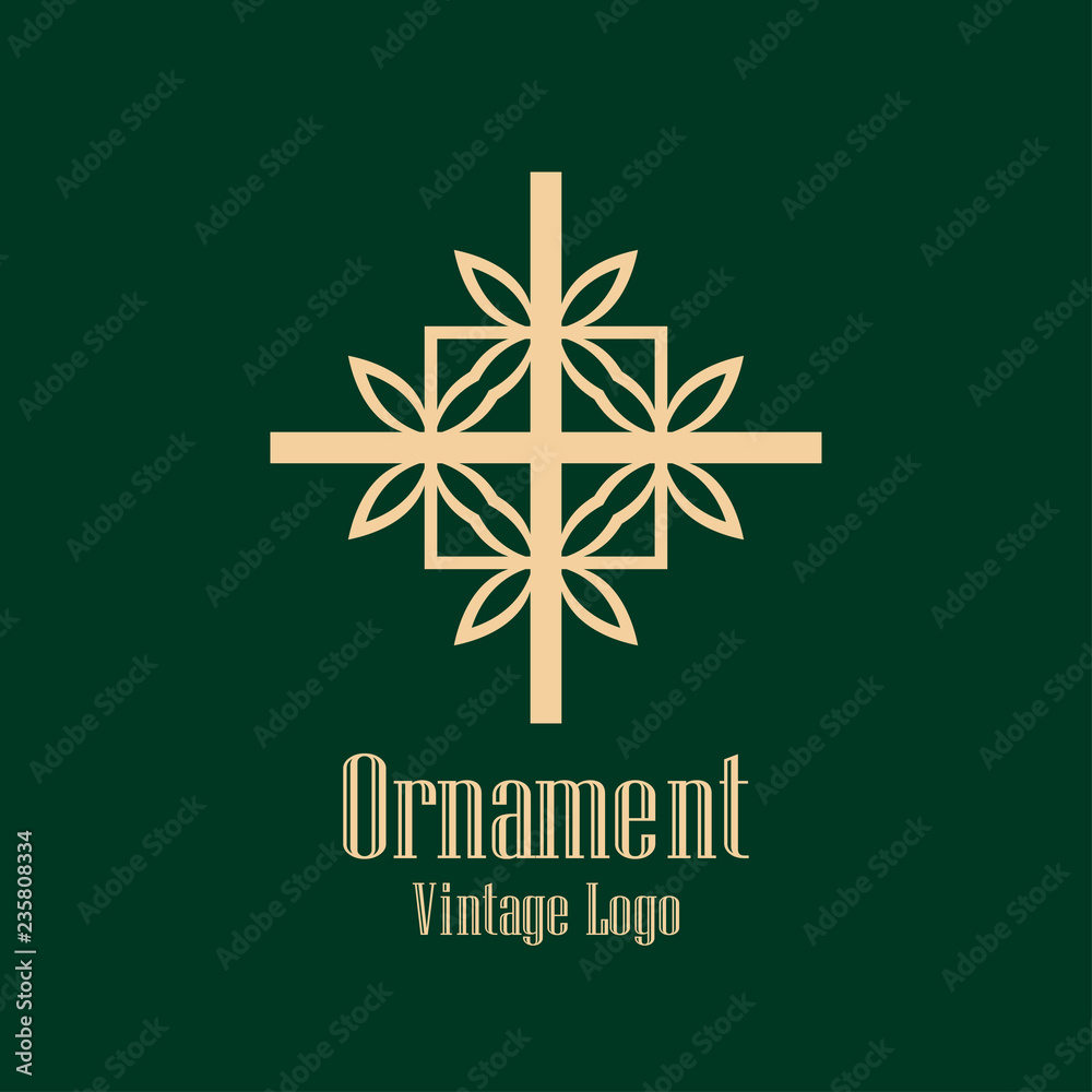 Fototapeta premium Art Deco vintage logo