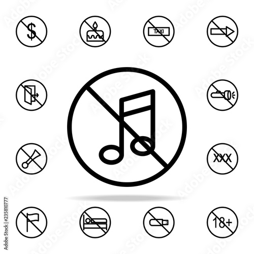 ban music icon. Ban icons universal set for web and mobile