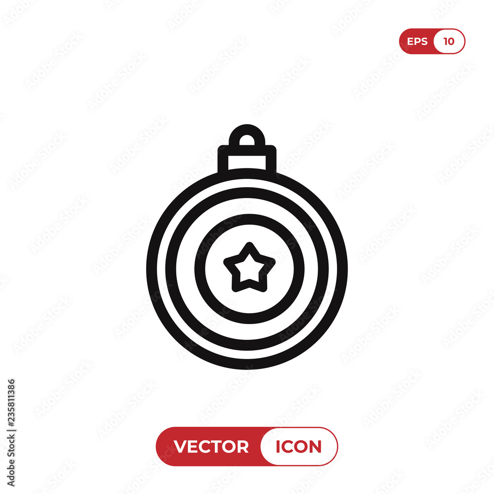 Fototapeta premium Bauble vector icon