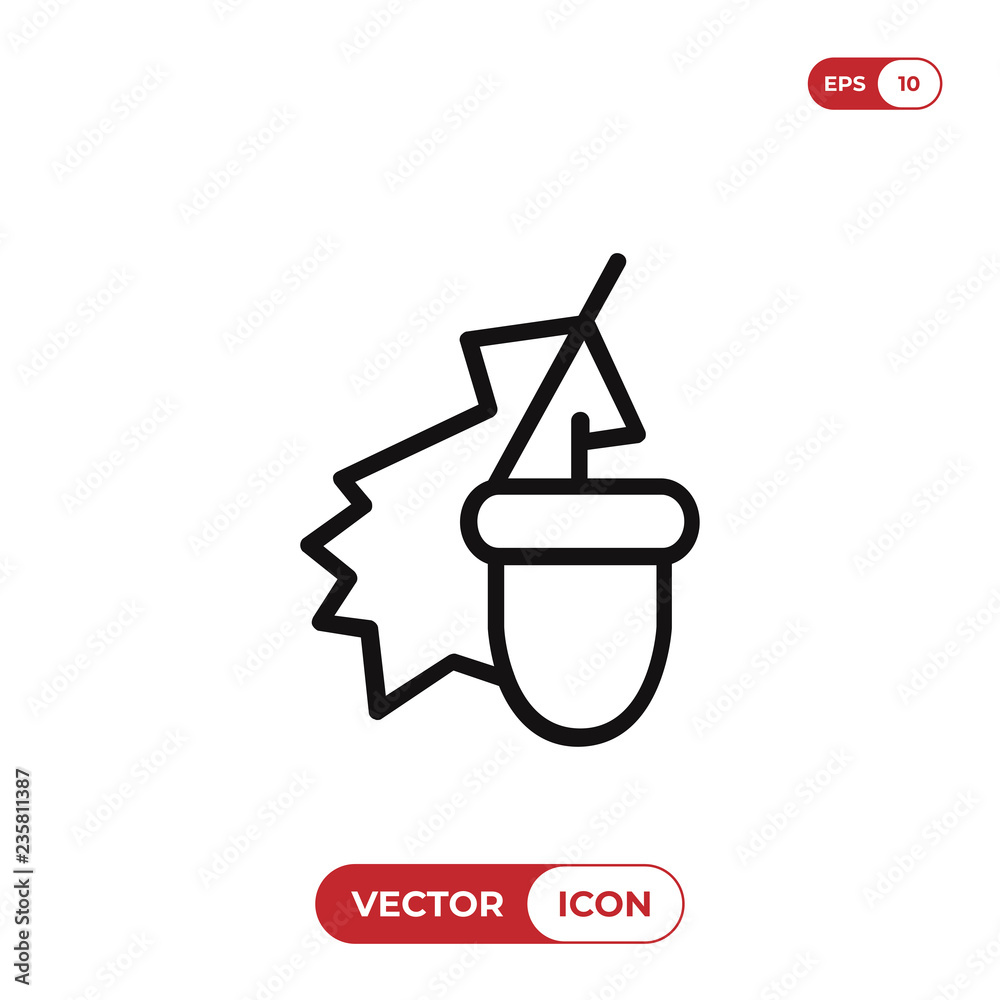 Autumn sign vector icon