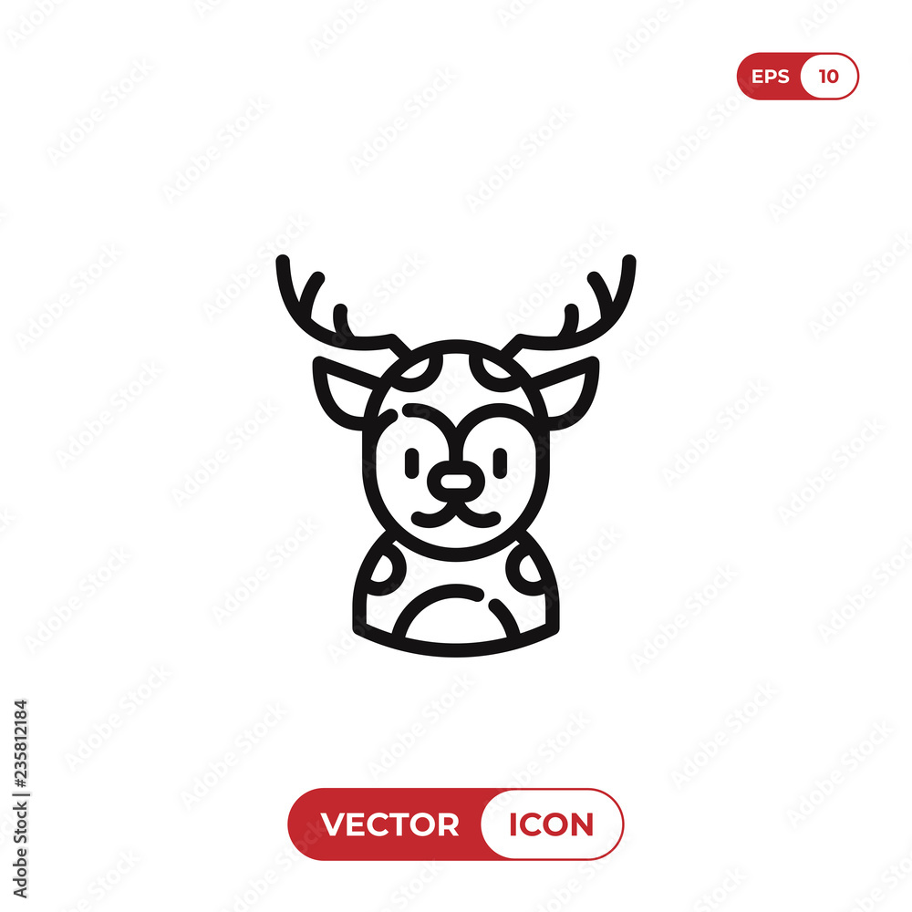 Deer vector icon Deer vector icon
