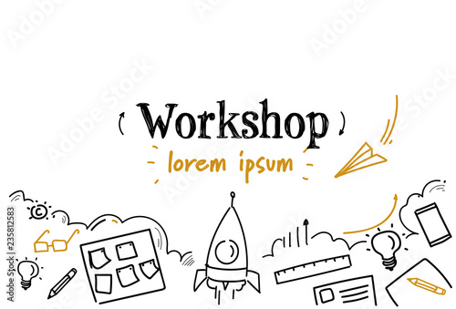 business development workshop concept sketch doodle horizontal isolated copy space photo
