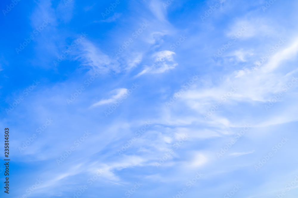 blue sky with tiny clouds. environment concept.