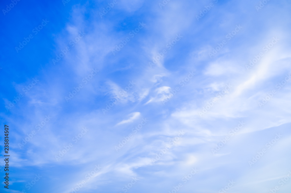 Fototapeta premium blue sky with tiny clouds. environment concept.