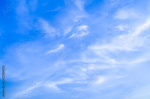 blue sky with tiny clouds. environment concept. © nattanan