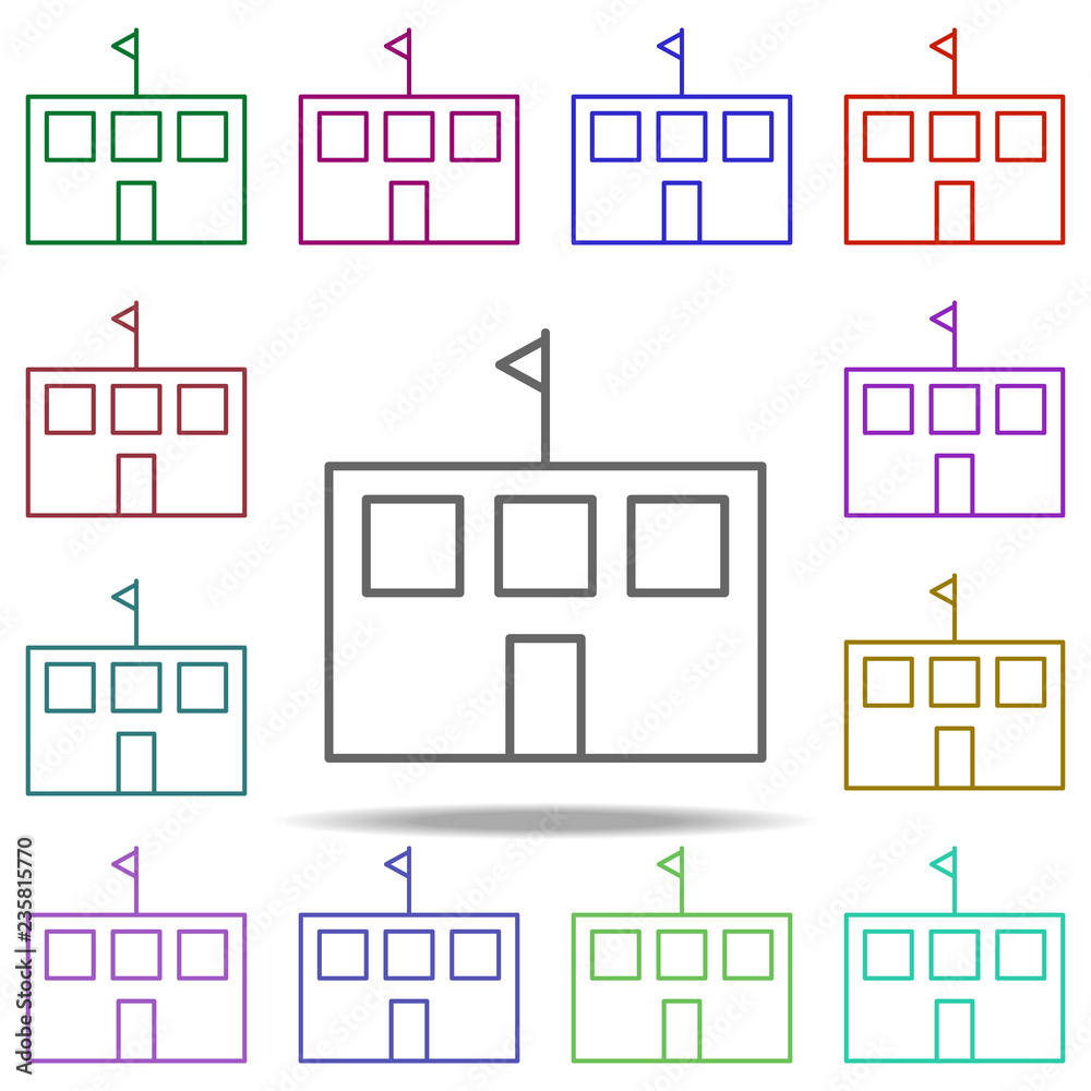 school icon. Elements of education in multi color style icons. Simple icon for websites, web design, mobile app, info graphics school icon. Elements of education in multi color style icons. Simple icon for websites, web design, mobile app, info graphics