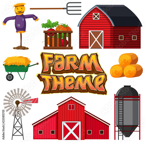 Set of farm element