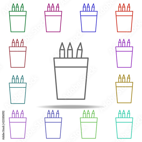 clerical cup icon. Elements of education in multi color style icons. Simple icon for websites, web design, mobile app, info graphics