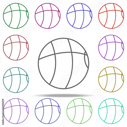 basketball icon. Elements of education in multi color style icons. Simple icon for websites, web design, mobile app, info graphics © Jamila