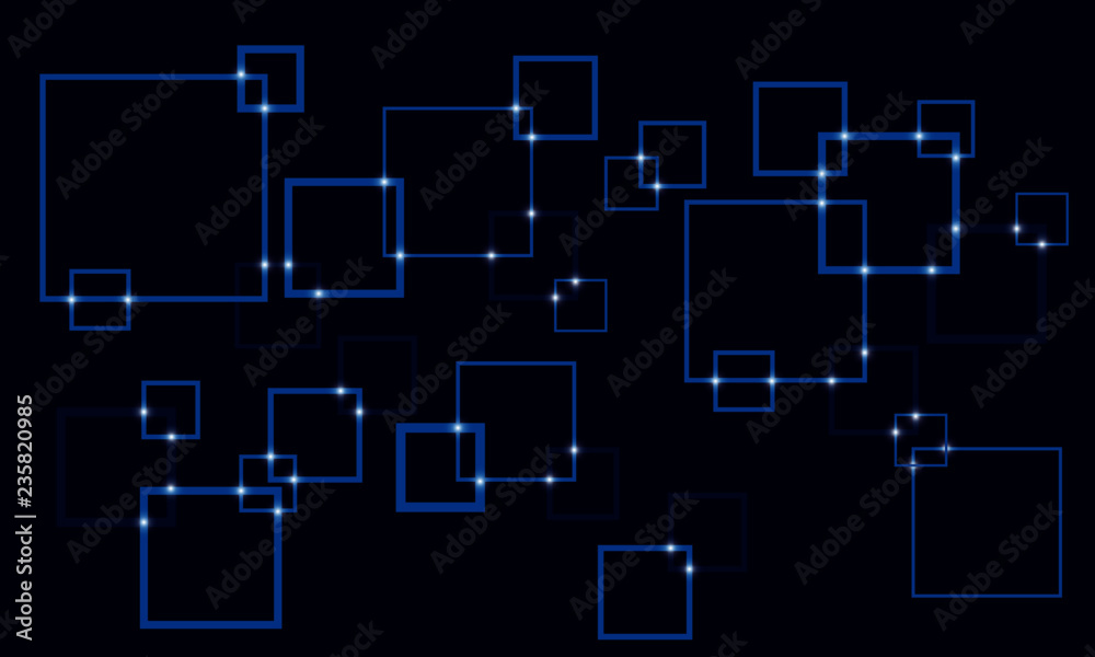 Abstract background with blue square shapes Abstract background with blue square shapes