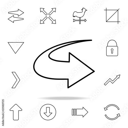 arrow spread icon. Detailed set of simple icons. Premium graphic design. One of the collection icons for websites, web design, mobile app