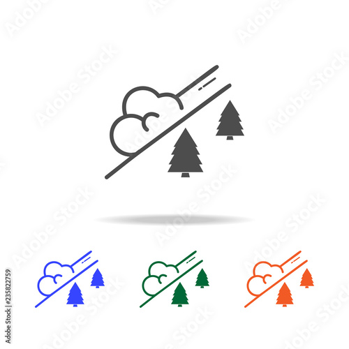 snow avalanche icon. Elements of Christmas holidays in multi colored icons. Premium quality graphic design icon. Simple icon for websites, web design, mobile app