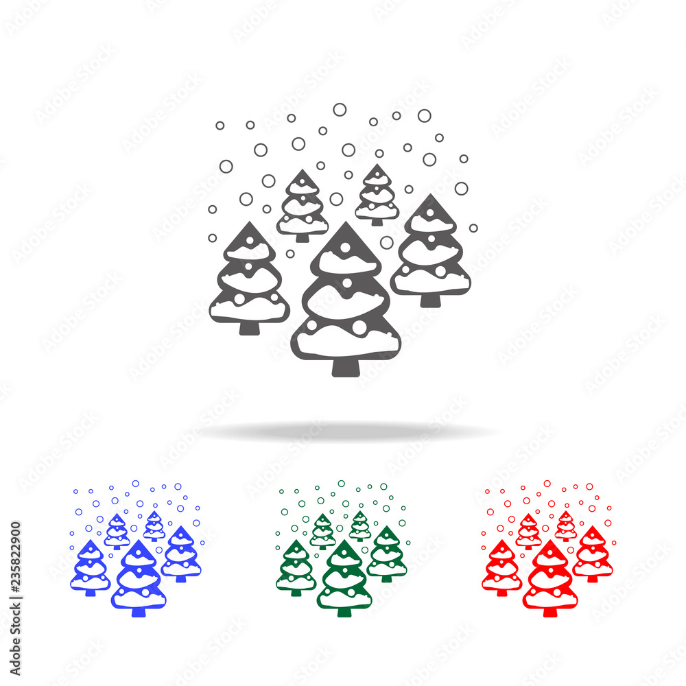 Winter forest icon. Elements of Christmas holidays in multi colored icons. Premium quality graphic design icon. Simple icon for websites, web design, mobile app Winter forest icon. Elements of Christmas holidays in multi colored icons. Premium quality graphic design icon. Simple icon for websites, web design, mobile app