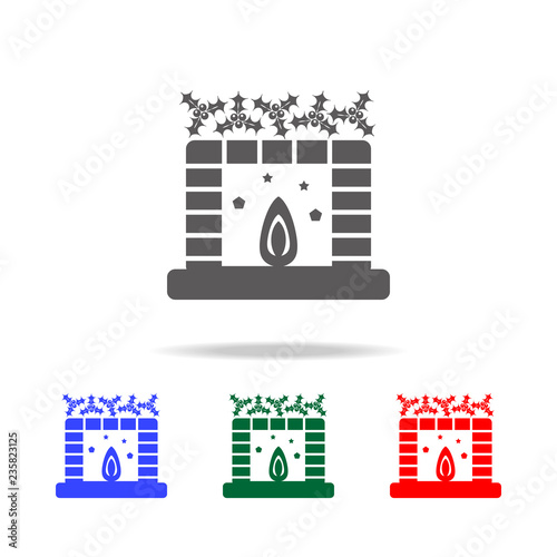 Fireplace icon. Elements of Christmas holidays in multi colored icons. Premium quality graphic design icon. Simple icon for websites, web design, mobile app