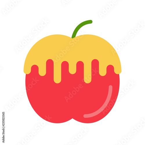 honey apple, christmas food flat design icon set