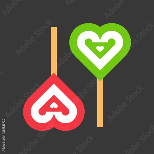 candy sweets lollipop in xmas theme icon