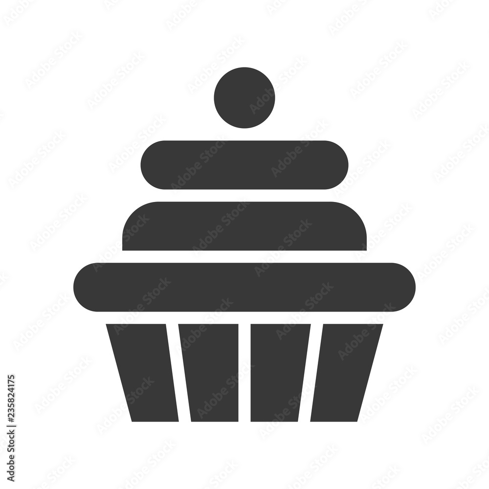 christmas cup cake icon decoration with candy