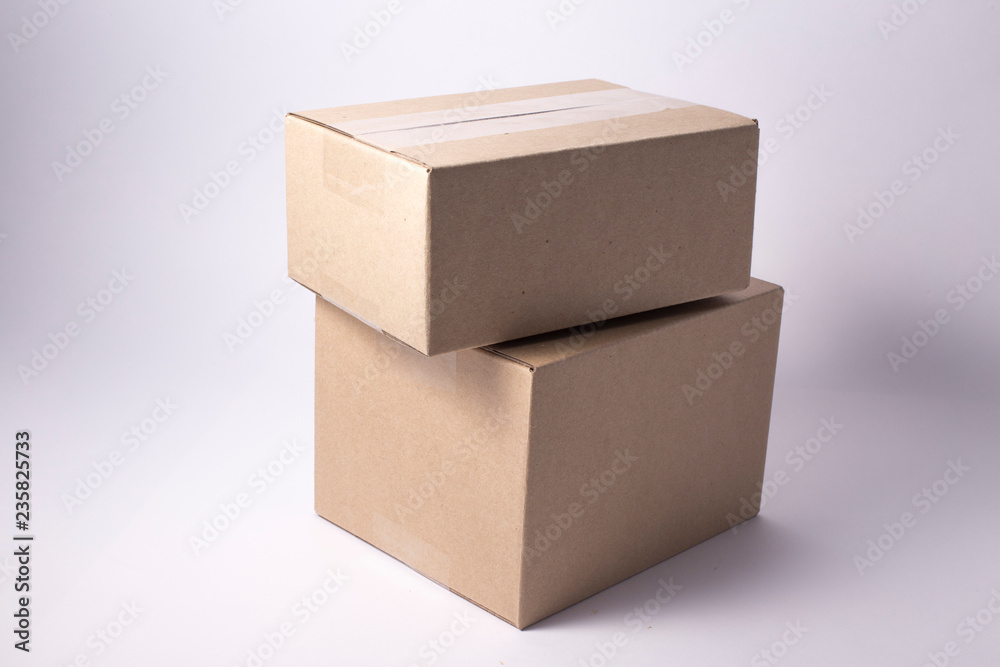cardboard package box isolated. cardboard package box isolated.