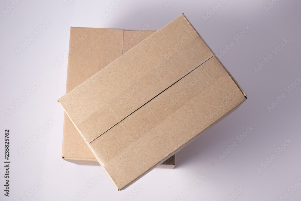 cardboard package box isolated. cardboard package box isolated.