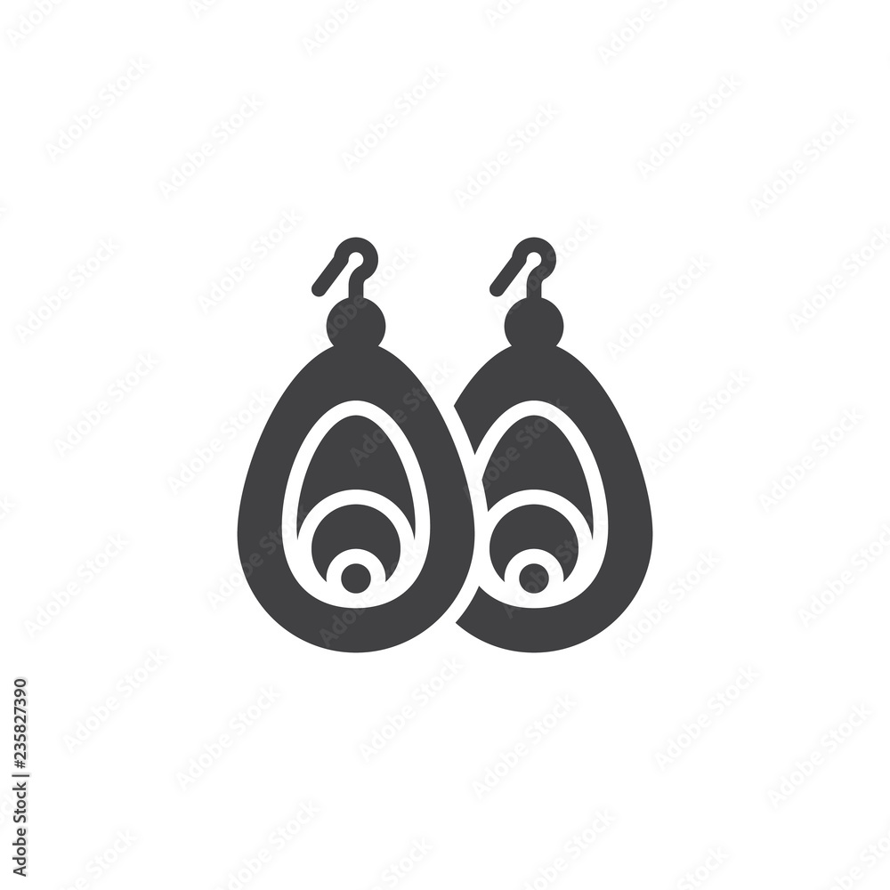 Earrings pair vector icon. filled flat sign for mobile concept and web design. Woman Jewelry accessory simple solid icon. Symbol, logo illustration. Pixel perfect vector graphics Earrings pair vector icon. filled flat sign for mobile concept and web design. Woman Jewelry accessory simple solid icon. Symbol, logo illustration. Pixel perfect vector graphics