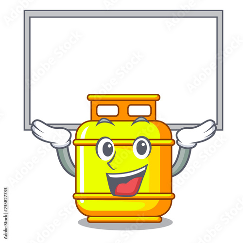 Up board flammable gas tank on cartoon the