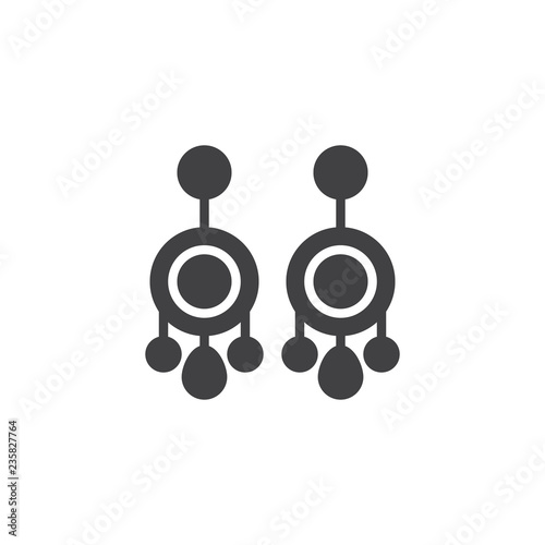 Earring pair vector icon. filled flat sign for mobile concept and web design. Woman jewelry simple solid icon. Symbol, logo illustration. Pixel perfect vector graphics