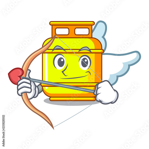 Cupid flammable gas tank on cartoon the