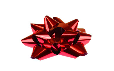 red bow isolated on the white background