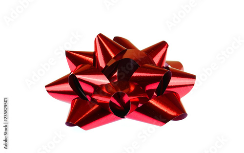 red bow isolated on the white background