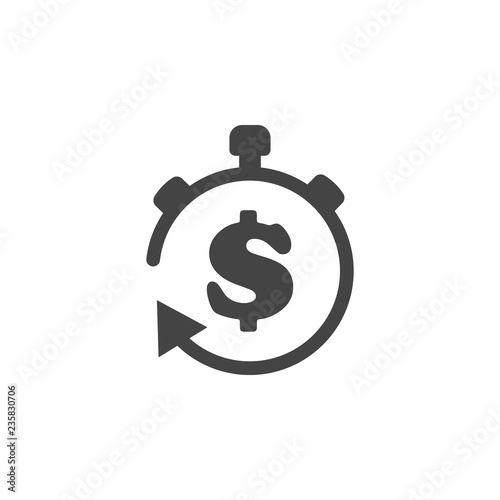 timer, dollar icon. Element of business plannin icon. Glyph icon for website design and development, app development. Premium icon