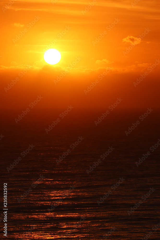 African sunrise over the Indian Ocean