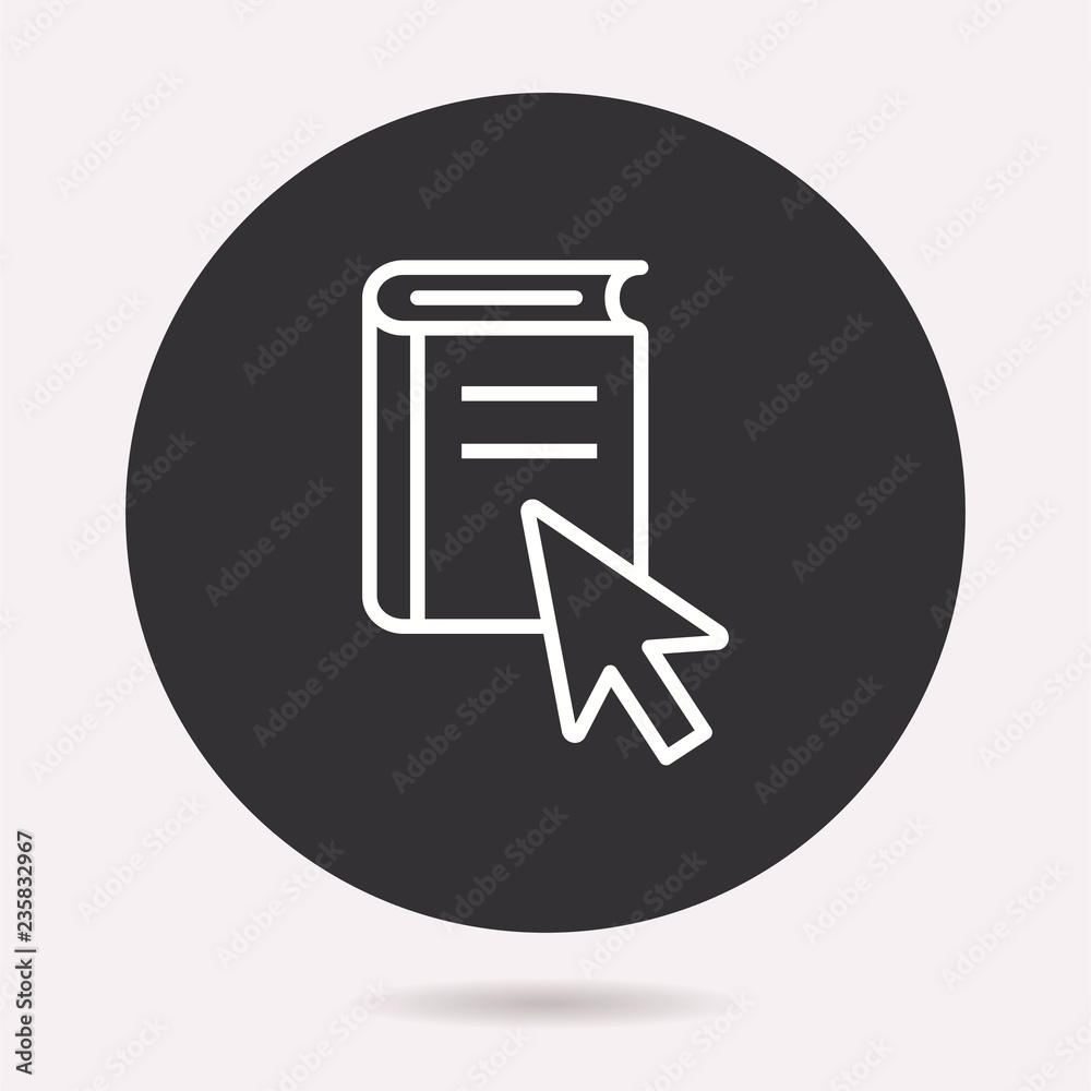 E-learning distance education - vector icon. Illustration isolated. Simple pictogram.
