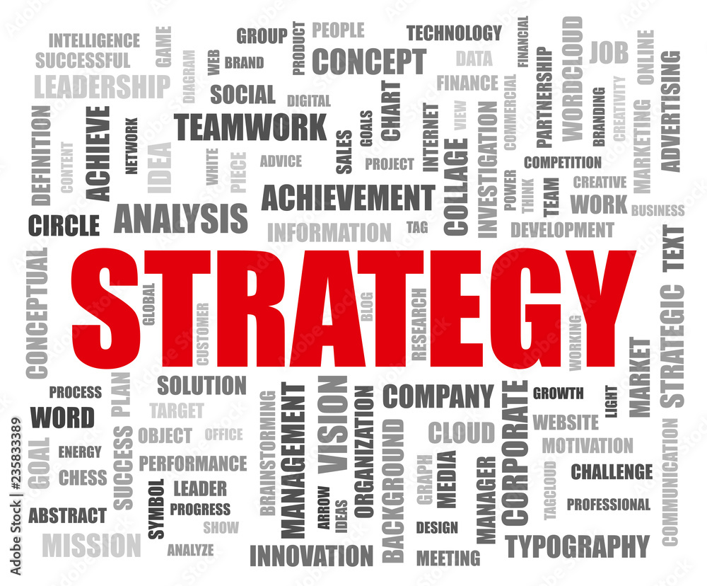 Fototapeta premium Strategy Word Cloud Collage
