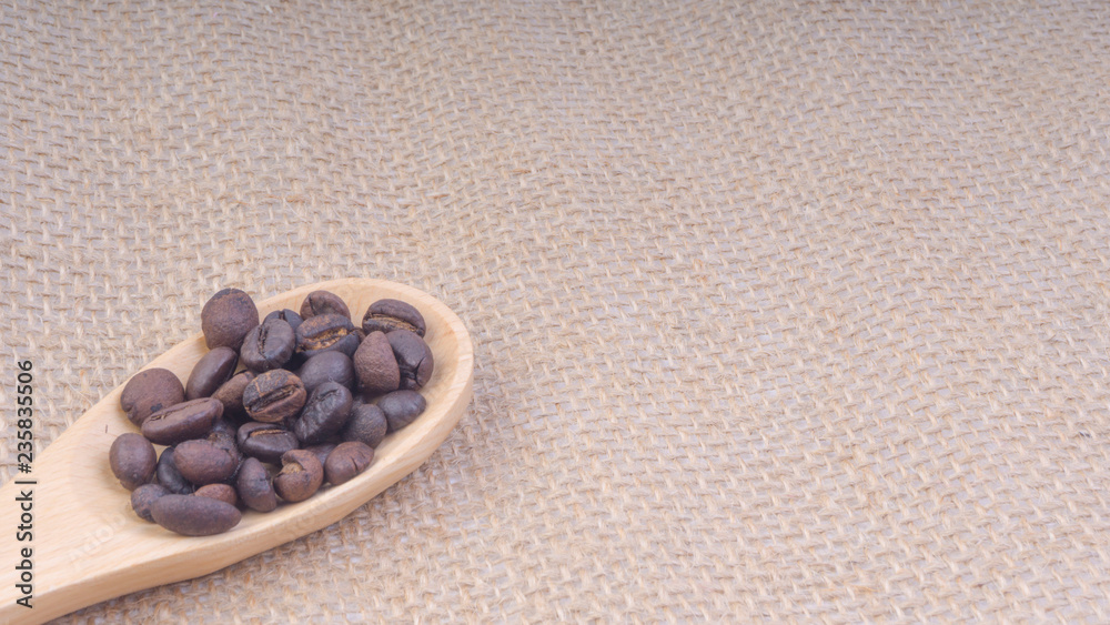 Coffee beans closeup with selective focus and crop fragment Coffee beans closeup with selective focus and crop fragment
