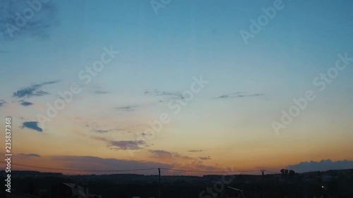 sunset sky time laps