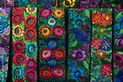 fajas de colores bordadas guatemala photo