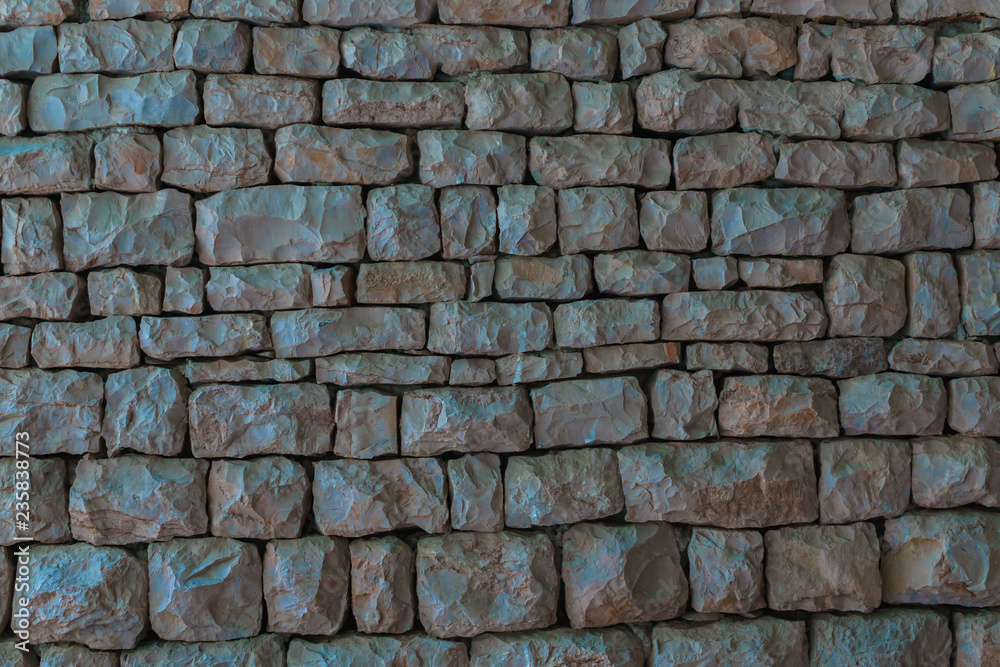 Obraz premium part of a stone wall, for background or texture.Albania, September2018